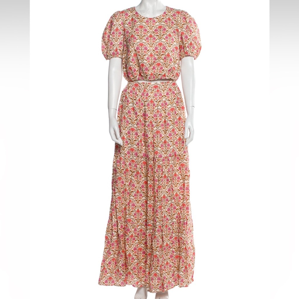 Cami NYC Pink Puff Sleeve Maxi Sundress